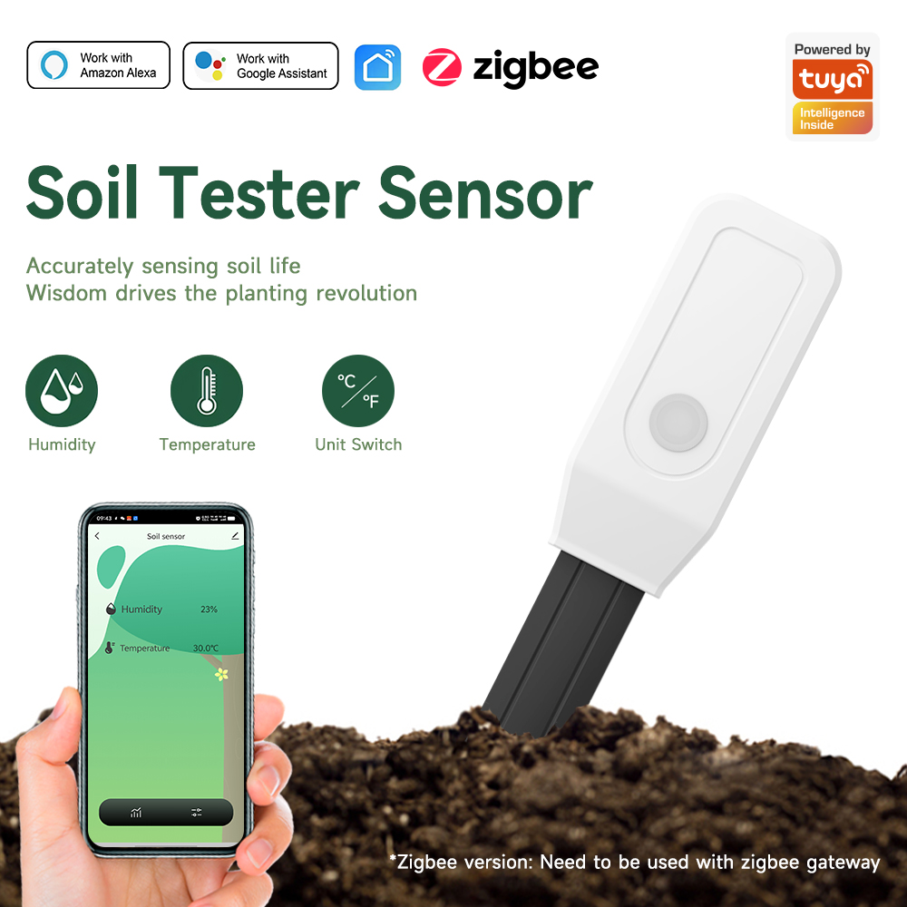 Smart Garden Moisture Sensor - iHseno Tuya Zigbee Tester intelligente del