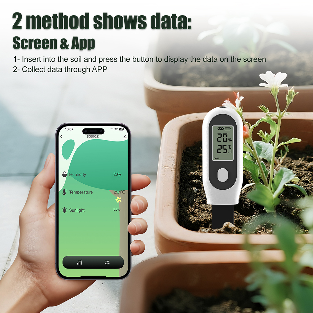 Smart Garden Moisture Sensor - Tester del Suolo 3 in 1