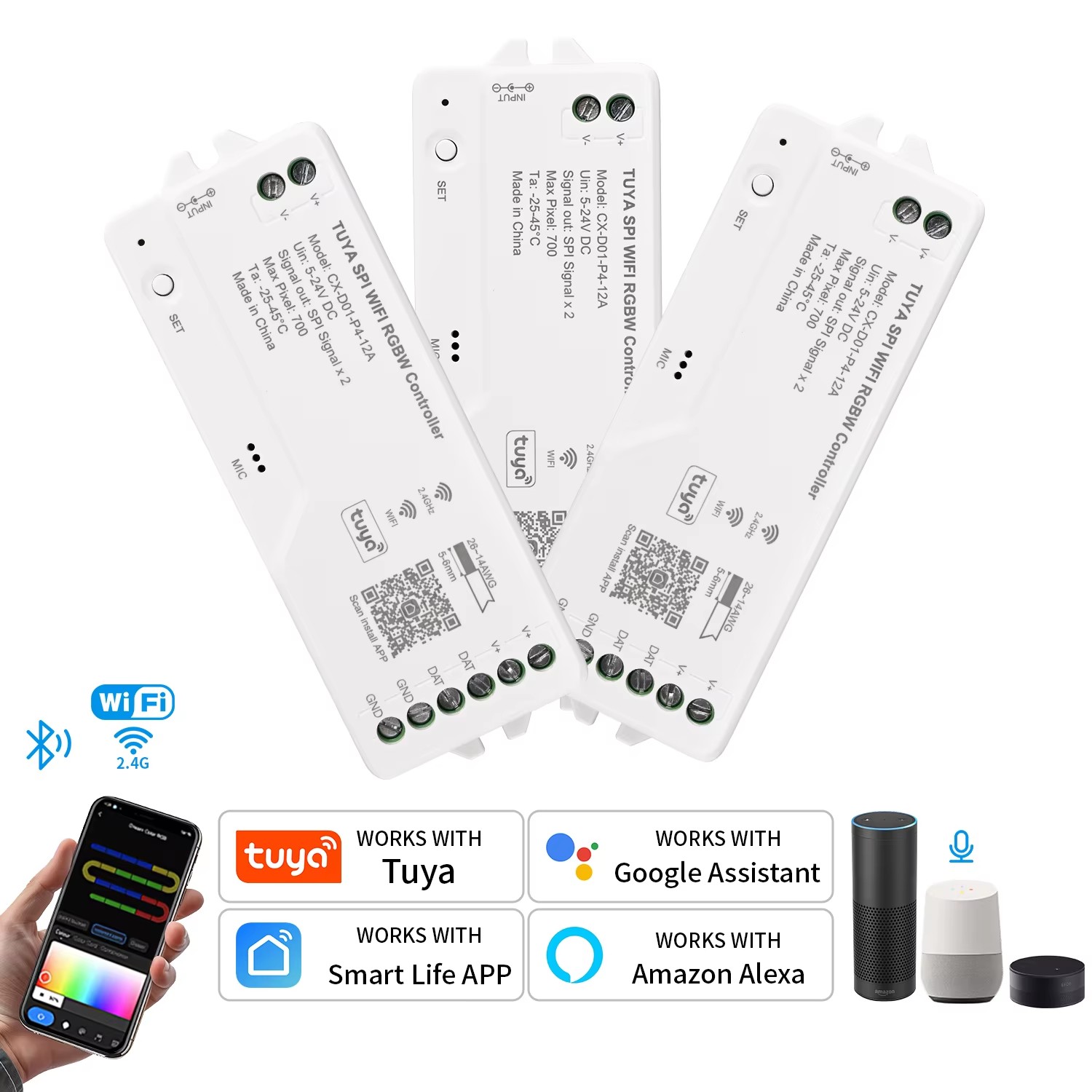Smart Garden Light Controller - Controller LED WiFi Tuya SPI RGBIC