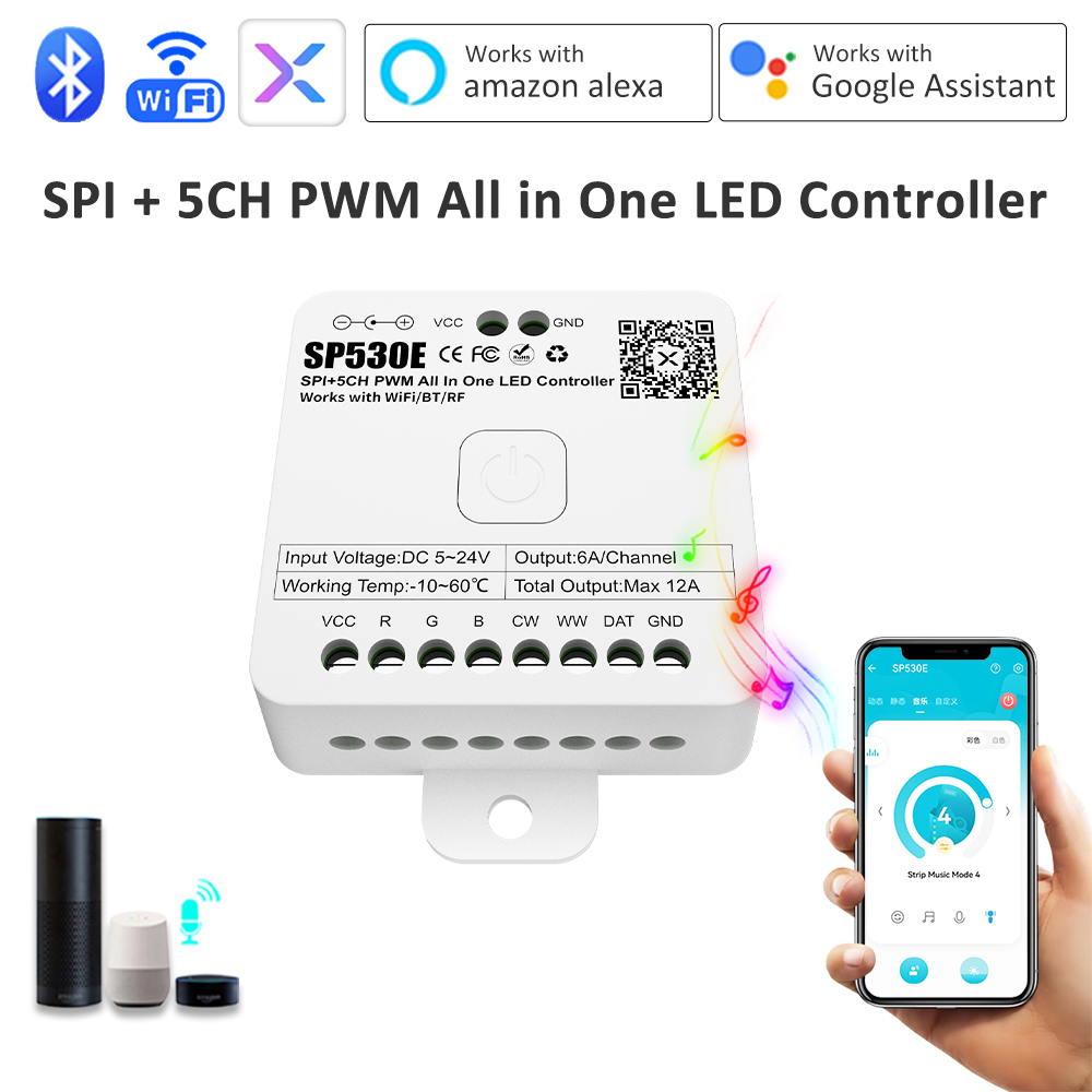 Smart Garden Light Controller - Controller LED All-in-One SP530E 12V 24V