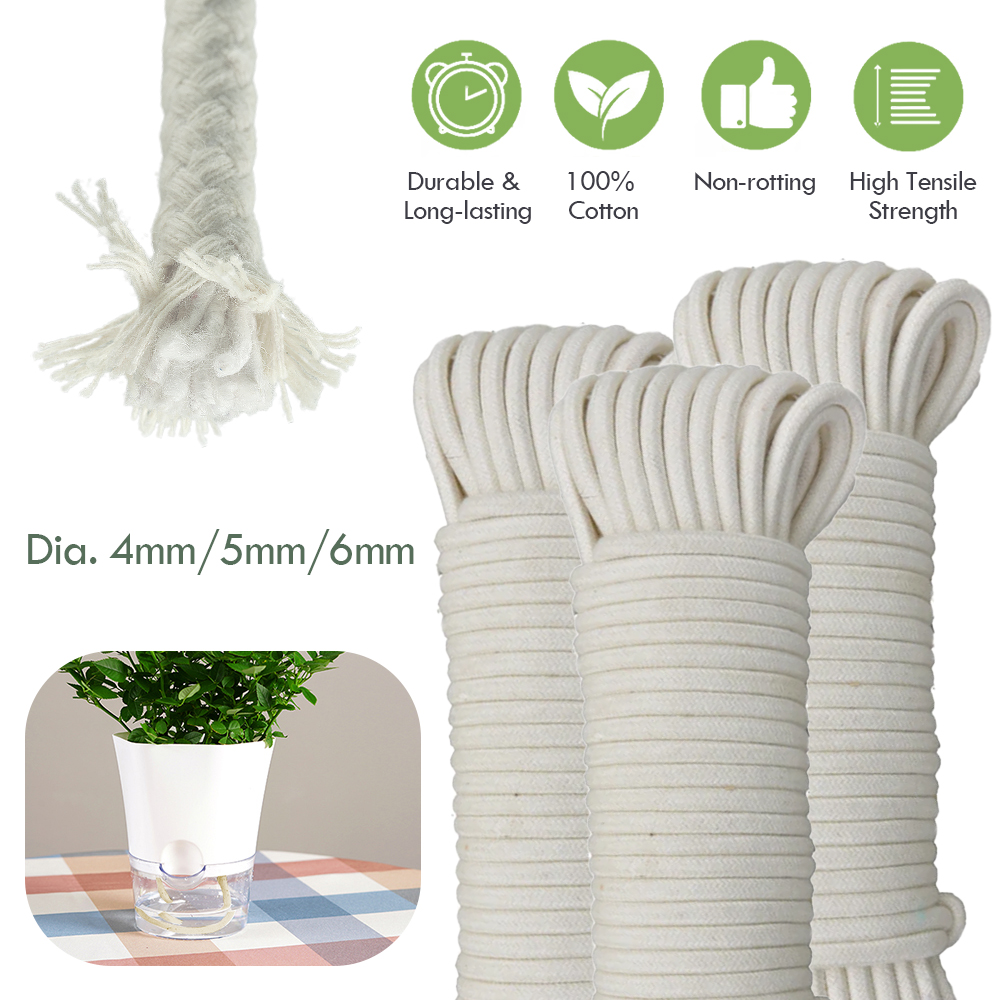Yoocaa Smart Garden - 4/5/6mm autoirrigante cotone stoppino cavo piante